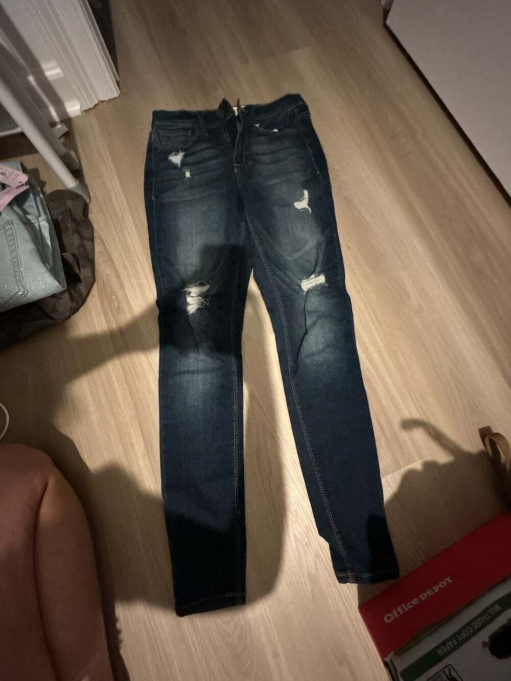 Mudd FLX Stretch High-Rise Distressed Skinny Legging Jeans Size 3